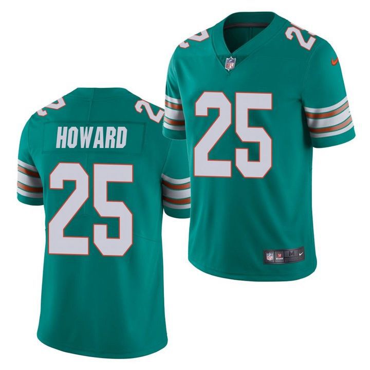 Men Miami Dolphins #25 Xavien Howard Nike Green 100th Limited NFL Jersey